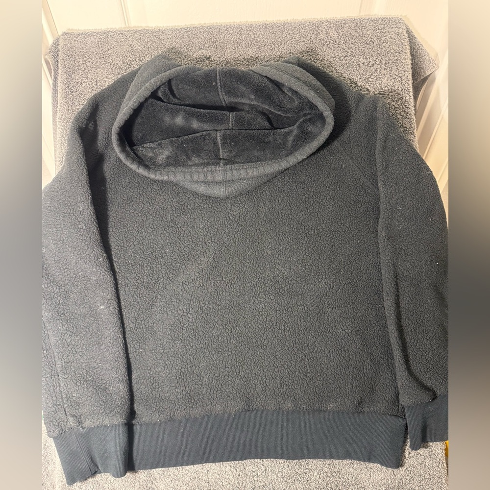 Volcom Unisex teddy Bear Fleece Black  Zip-Up Hoodie - Picture 3 of 6